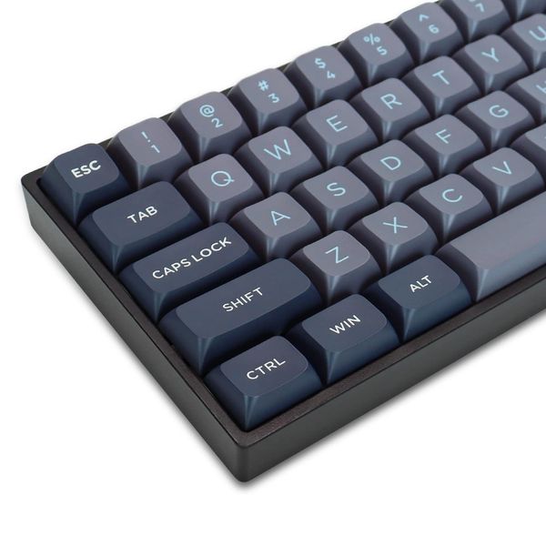 XVX Key Cap 189 Keys Double Shot PBT Key Cap for Cherry MX Gateron Switch 60% 65% 70% 100% Mechanical Keyboard XVX Profile Key Cap (Grey/Blue)