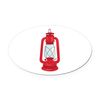 CafePress Camping Lantern Euro Oval Car Bumper Magnet