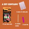Bufenia 24Pcs Halloween Ballerina Press on Nails Long Length Coffin Fake Nails Stiletto False Nail Acrylic Nails for Women and Girls (E)