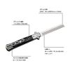 Stainless Steel Comb Compact Portable Automatic Switch Foldable Comb Mini Size Coarse Teeth Comb Scalp Comb Comb Hair Comb for Men (Color: White)