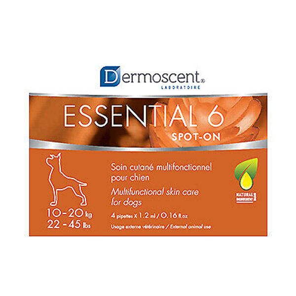 Dermoscent Essential 6 Spot-On for Dogs [22-45 lbs] (4 count)