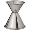 Tablecraft Stainless Steel Jigger, 1 oz and 2 oz, Metallic