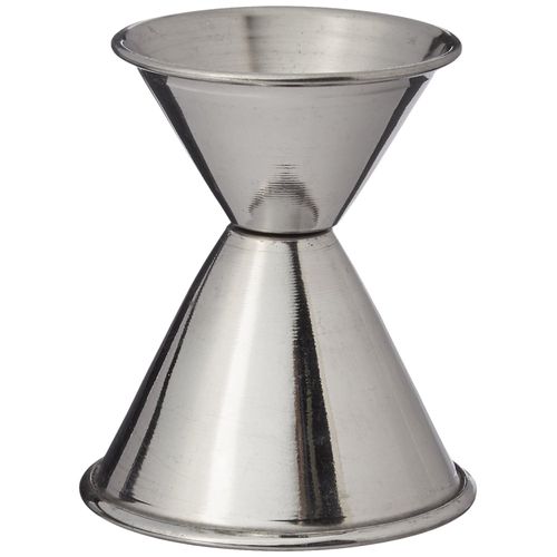 Tablecraft Stainless Steel Jigger, 1 oz and 2 oz, Metallic