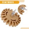Partuto 1 Pc 4" Universal Car Eraser Wheel Thickness 20mm - Rubber Brown