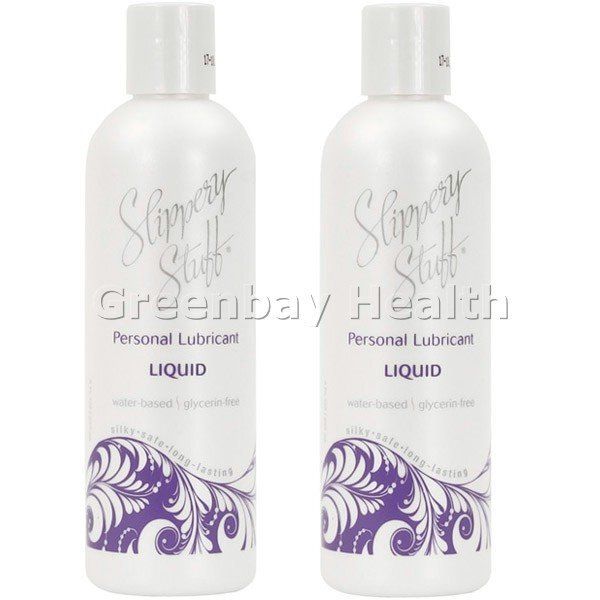 2x Slippery Stuff Liquid Water Based Personal Lubricant Massage Lube 8 oz