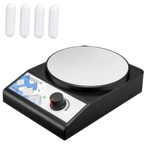 Magnetic Stirrer with 4 PCS Stir Bars, Stir Plate 3000RPM Magnetic Round Plate