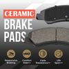 Front Brake Pad Kit for 2004-2010 Toyota Sienna , Ceramic Material