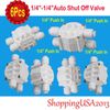 6 Pc Auto Shut Off Valve 1/4-1/4" Quick Connect Push In Under-sink Water Filter
