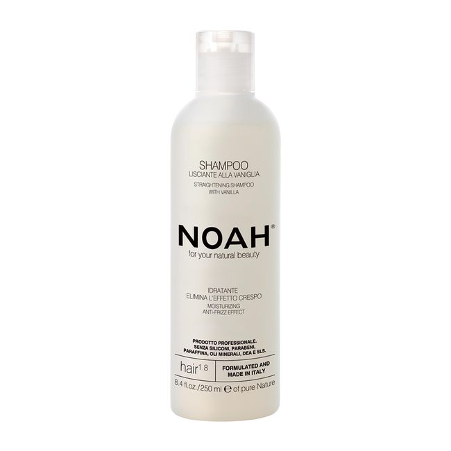 NOAH Natural Straightening Hair 1.8 Shampoo with Vanilla For Frizzy Hair with Moisturising Effect, 250ml