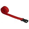 Benristraps 25mm Webbing Strap with Quick-Release Buckle (red, 2 metres)