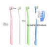 HRASY Orthodontic Toothbrush Small Head End Tuft Toothbrush Tiny Compact Interspace Brush for Braces and Teeth Detail Cleaning, 4 Pieces (C)