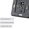 SEBSON PIR Sensor Light Switch Indoor - Wall Flush Mounted, Programmable, Range 9m/160° - Infrared Motion Sensor for LED Lights, Flush Mount Boxes 60mm, 3-Wire
