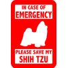 Eyecandy Decals Please Save My Shih TZU 5" Decal Sticker RED