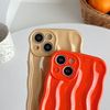 Caseative for iPhone 13 Case,Water Ripple Pattern Curly Wave Frame Soft Phone Case (LPurple)
