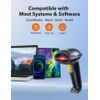 TaoTronics USB Barcode Scanner Wired Handheld Laser Automatic Bar Code Reader