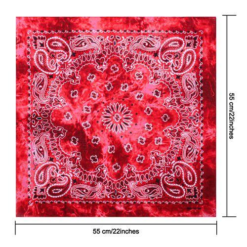 URATOT 6 Pack 22 x 22 Inch Tie Dye Bandana Cotton Paisley Bandanas Headbands Cowboy Handkerchiefs for Men and Women