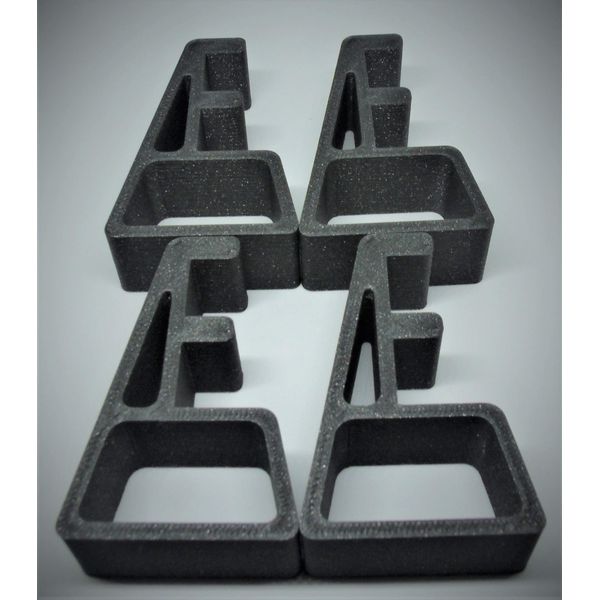 PRO feet (horizontal stand) - aids with ventilation - 25+ colours - Black(Glitter)