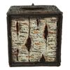 Rustic Southwestern Le Fleur Cross W/ Birch And Pinecones Tissue Box Holder Case