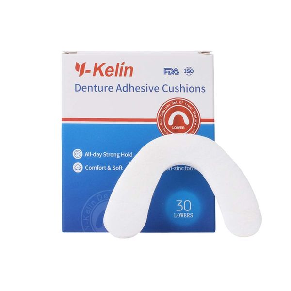 Y-Kelin Denture Adhesive Cushion(Lower) 30 Counts (Pack of 1)