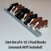 1/64 (3 Pack) 12' Concrete J Feed Bunks- Farm Diorama - 3D Printed