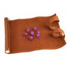 Dice Scroll Rolling Mat and Carrying Case, Brown