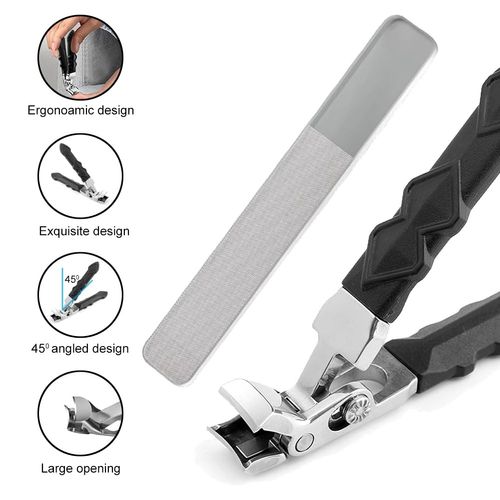 Outfany Nail Clipper, wide mascellare Nail Clipper, Outfany Toe Nail Clipper, Cumulus Clipmaster Pro Nail Clipper, tagliente per unghie con contenitore di raccolta per unghie spesse