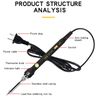 Soldering Iron Electric Gun Adjustable Temperature Welding Solder Wire Kit 60W B