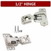 20 Pack 1/2" Overlay Soft Close Face Frame 105° Compact Cabinet Hinges Handware 