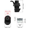 QWORK Push Button Latch, 2 Pack Plastic Push-to-Close Latches for Boat/Motorcycle Glove Box Locks