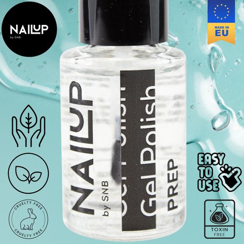 NAILUP by SNB Prep Primer Gel Smalto per manicure e pedicure 6 ml | SNB Professional UV Smalto Gel Nail Polish | Nail Prep Coat Smalto Gel Gel Smalto per unghie