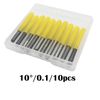 CESFONJER 10 Pcs Carbide PCB Engraving Bits CNC Router Engraving Bits Tool Set 0.1mm 10°
