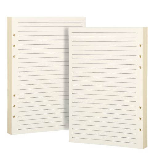 Purture A5 Refill Paper, A5 Loose Leaf Binder Paper, A5 Lined Paper Refill, 6 Ring College Ruled Notebook Paper, A5 Planner Inserts Paper Refill for A5 Binder Notebook Journal, 140 Sheets/280 Pages