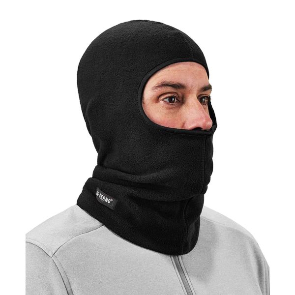 Balaclava, Winter Face Mask, Thermal Black Fleece, Ergodyne N-Ferno 6821