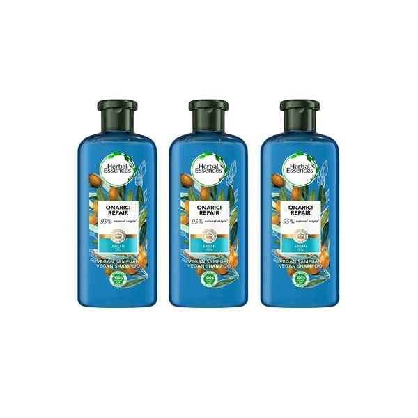 Vegan Şampuan Onarıcı Argan Yağı 400 Ml X 3 Adet