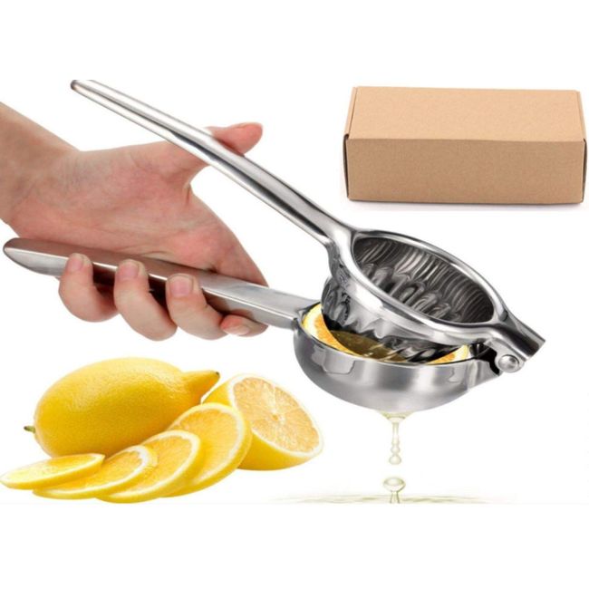 Bravebird bb404 Lemon Squeezer, Fruit Squeezer, Big Size, Hand Juicer, Lemon Squeezer, Manual Type, Includes Case, Fruit Squeezer, Mini Lemon Press, Stainless Steel, Manual Juicer