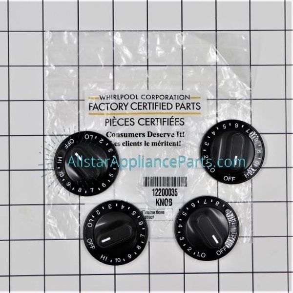 Whirlpool Range/Stove/Oven Control Knob Kit 12200035