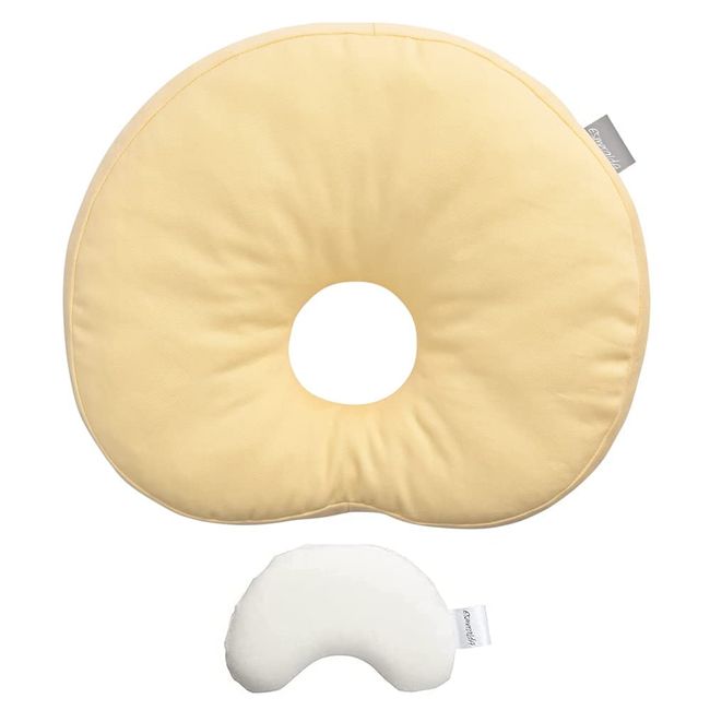 ESMERALDA Insert-Style Donut Pillow, Baby Pillow for Naps (Citron)