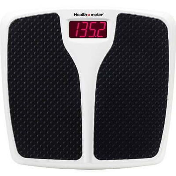 Black and White Digital Body Weight Scale, 350 lb Capacity, Easy to Use