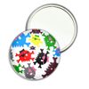 Skull Bow Pattern 3-77mm Round Compact Mirror
