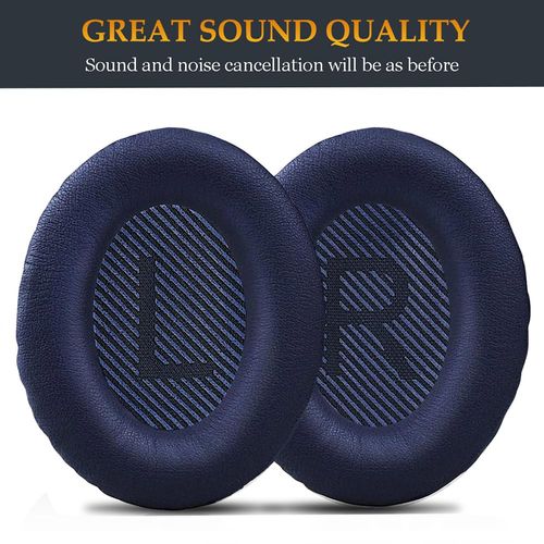 QC35 Headphones Ear Pads Quiet Comfort 35 Replacement Ear Cushions Earpads Compatible with Bose QC35/QuietComfort 35 and QC35 II/QuietComfort 35 II Headphones (Midnight Blue)