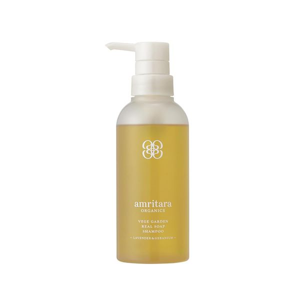 Amritara Veggie Garden Real Soap Shampoo, Lavender & Geranium, 10.1 fl oz (300 ml)