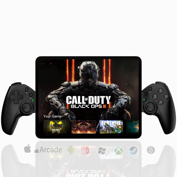 Megadream Controller Joystick and Trigger, 10 inch, Ergonomic Design, Long Battery Life, Multiple Games Support (black)