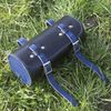 London Craftwork Classic Bicycle Roll Tool Bag Leather BLACK BLUE