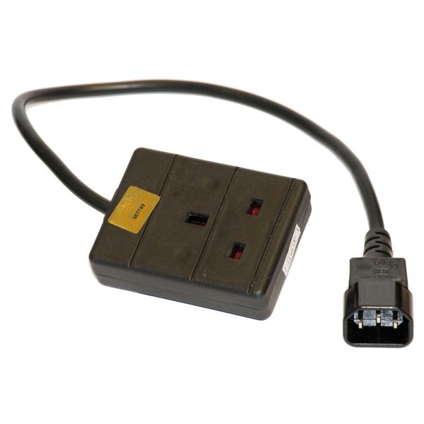 Power cable - IEC C14 plug - 13A socket - 25 cm