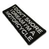 Embroidered I Don't Snore I Dream I'm a Motorcycle Iron on Patch
