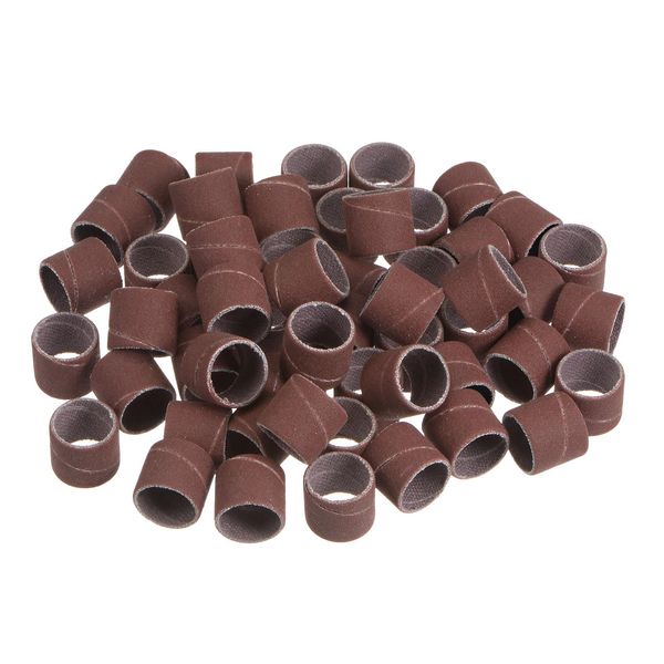 sourcing map 50pcs Sanding Drums 1/2 Inch Mini Sanding Sleeves 400 Grit Sanding Bands for Drum Sander Rotary Tools