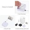 sourcing map Retractable Cable Lock with Double-Sided Adhesive Slow Remote Control Security Lock Rectangular for TV, DVD,Showroom,Remote,600g 4Set White
