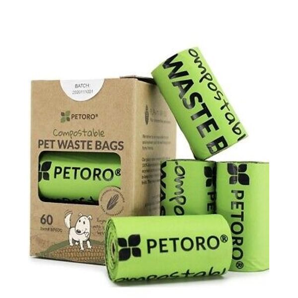 Petoro Compostable Pet Waste Bags 60 Bags