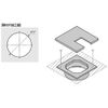 LAMP LS43KS-DBR Sugatsune Wire Hole Cap, Dark Brown, Square Type, One Side Inset Type