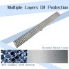 Linear Shower Drain 24" Shower Drain w/Cover Grid and Brushed 304 Stainless